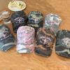 Niche vintage-style cross-embroidered camouflage baseball cap for women, versatile streetwear soft-top hat