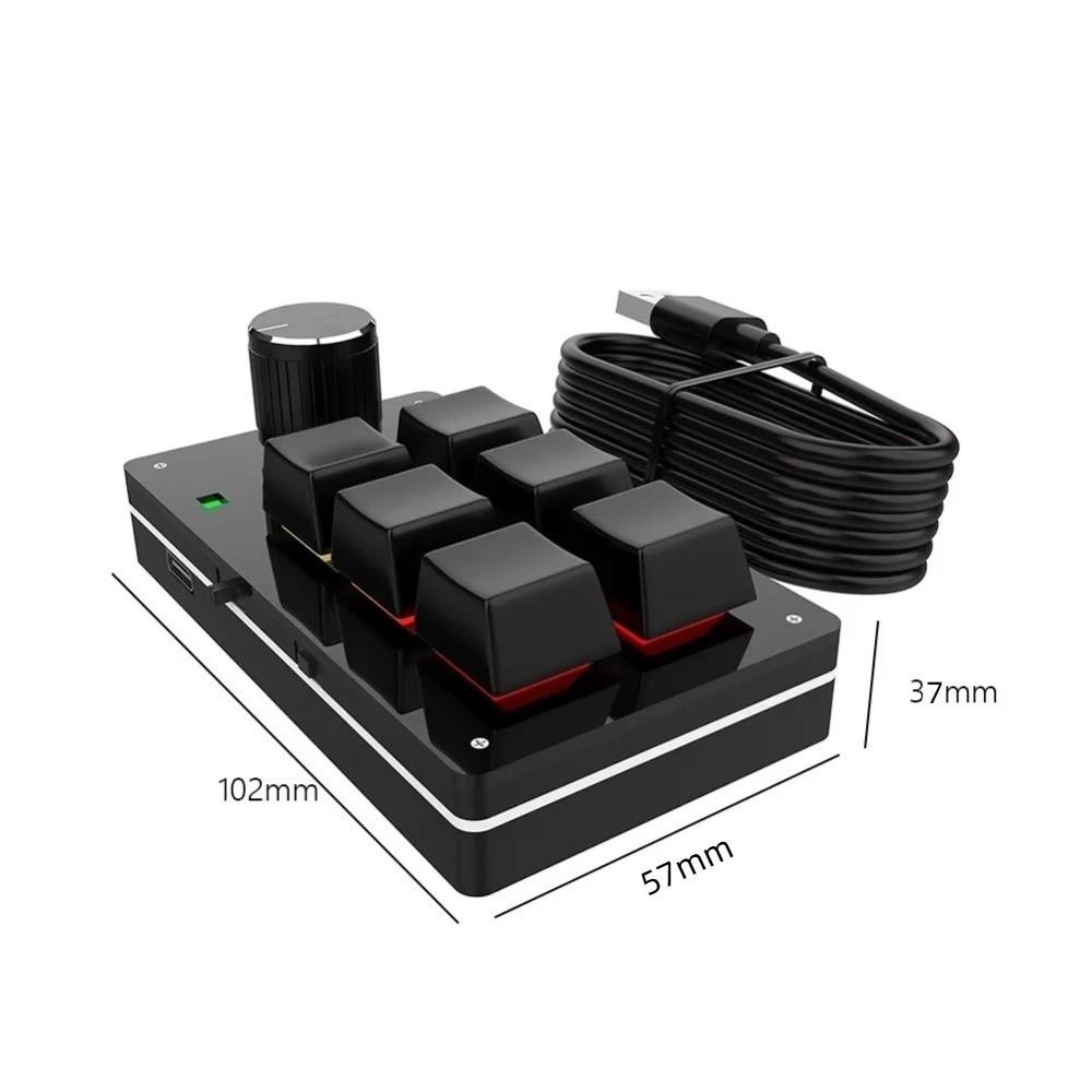 RGB Gaming Keypads Hot Swap Mechanical Keyboard Macro Keyboard Knob Keypads for Photoshop