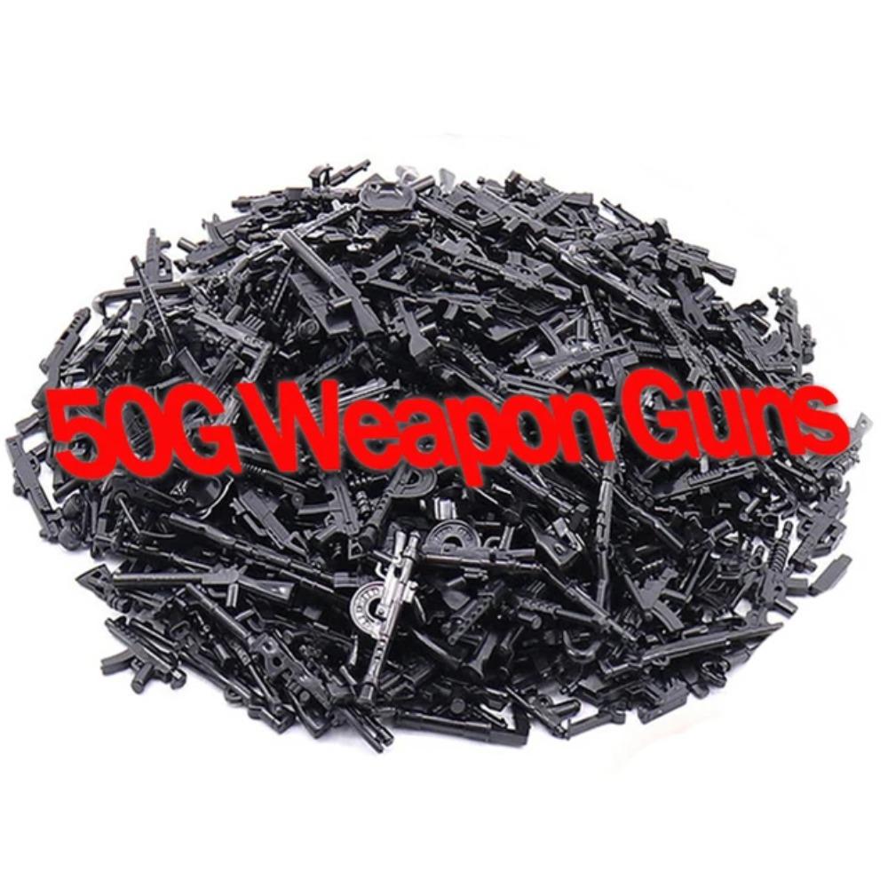 

50 г/Пакет Серия Милитари Аксессуар для Строительных Блоков Набор Оружия Пистолетов Детали Вторая Мировая Война Город Спецназ Аксессуары Кирпичики DIY Игрушки Для Мальчика Подарок