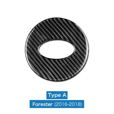 Real Soft Carbon Fiber Interior Trim Accessory for Subaru Forester 2016 2017 2018 Steering Wheel Center Button Sticker