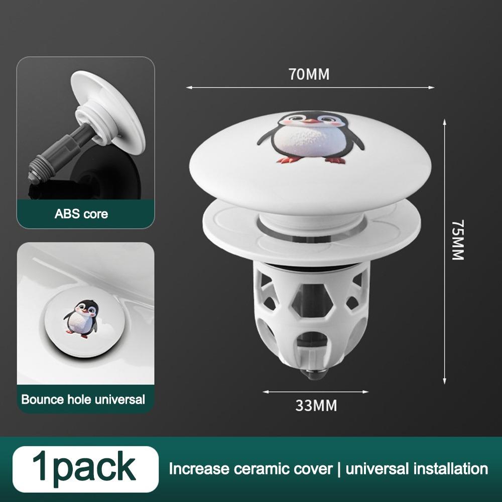 

Anti-clogging Function Pop-up Basin Filter Bathroom Sink Drain Stopper for 34-40mm Wash Basin A-ABS Core