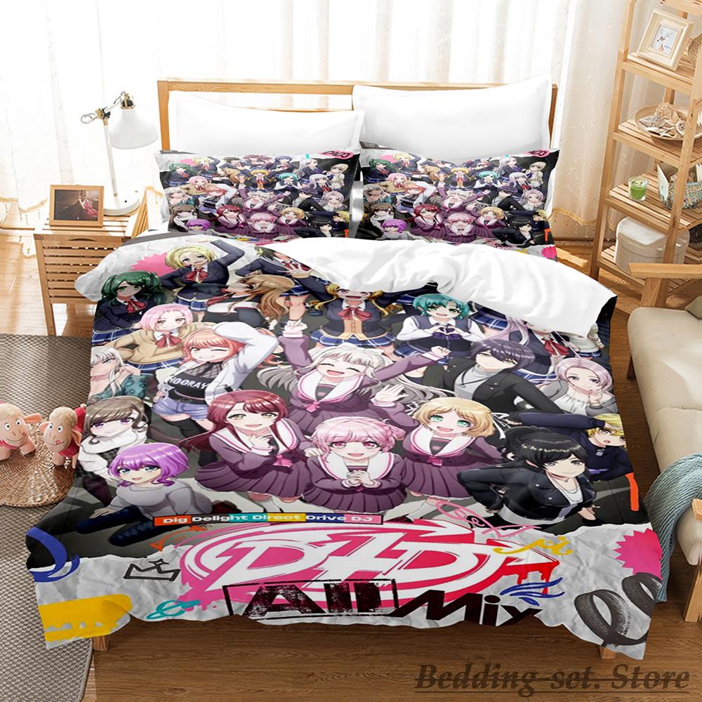D4DJ All Mix Bedding Set Single Twin Full Queen King Size Bed Set Adult Kid Bedroom Duvetcover Sets Anime Parure De Lit Bed
