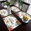 2/4/6pcs Christmas Disposable Paper Placemats - Winter Family Table Mats with Festive Holiday Design, Machine-Made, Rectangular, Ideal for Christmas