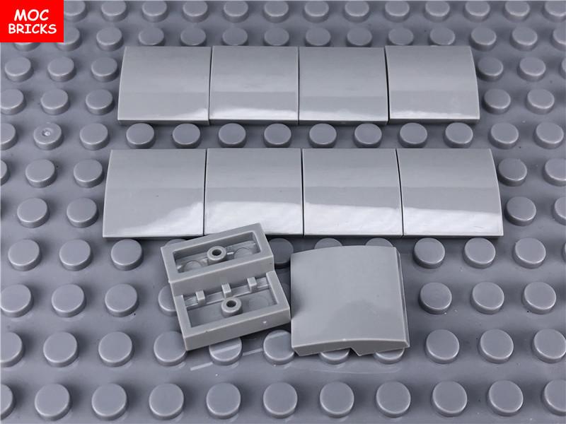 

Non-Toxic 50Pcs/Lot Moc Bricks 15068 Curved Slope Brick 2X2 White Red Black Apple Green Diy Educational Building Blocks Toys Kids Gifts