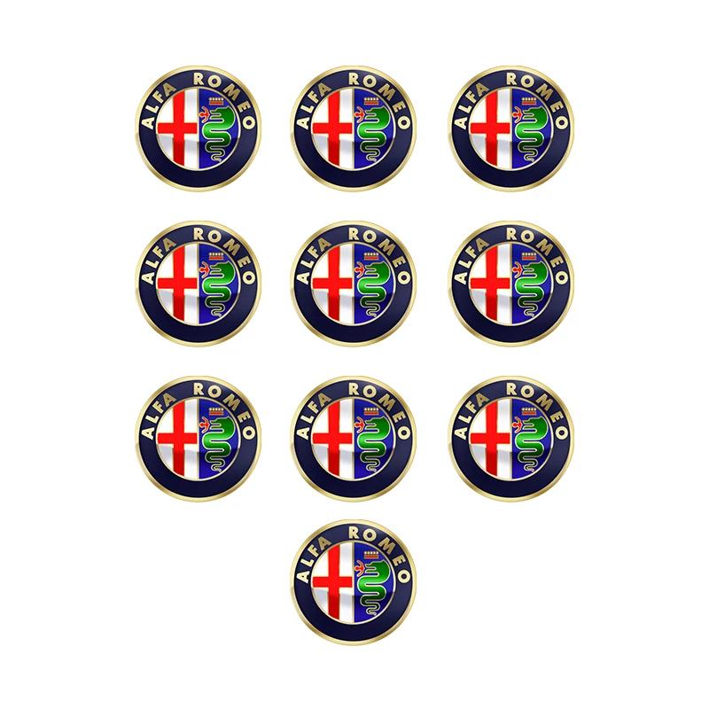 For Alfa Romeo 11mm 14mm Car Key Metal Emblem Sticker Accessories For Alfa Romeo Giulia Stelvio Giulietta 156 159 147 Mito Tonal