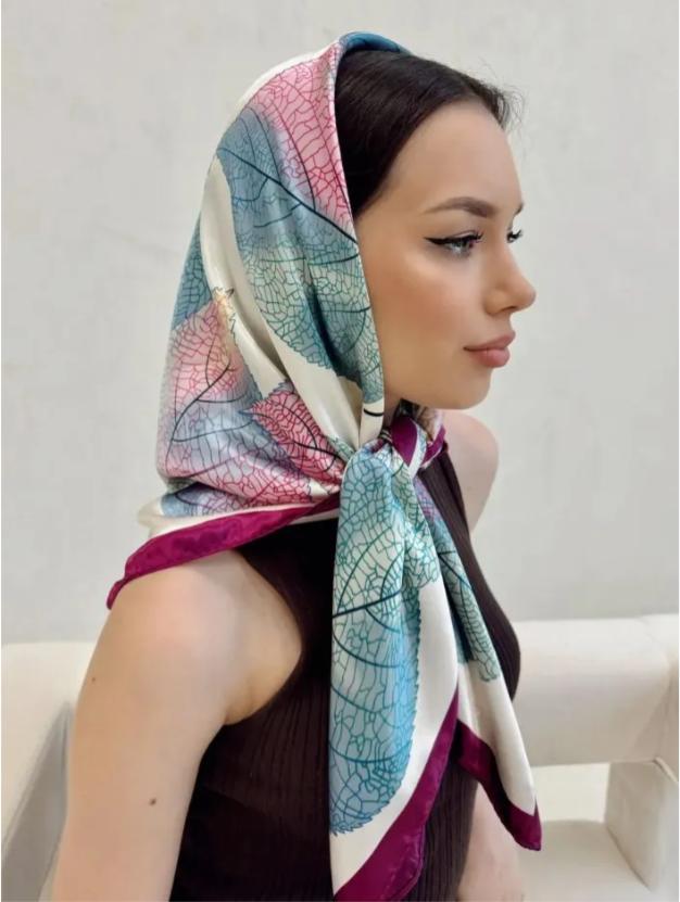 

Магнітна Пряжка Маленький Шарф, Жіночий Шовковий Шарф, Квадратний Шарф, Аксесуари для одягу One Size фіолетовий