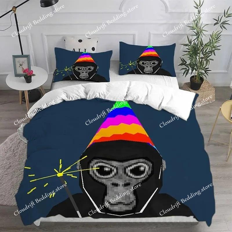 Capa de Edredom de Jogo Fronha Gorilla Tag Conjunto de Roupa de Cama Decoração de Quarto Adulto Menino Menina Infantil Solteiro Casal Tamanho Grande