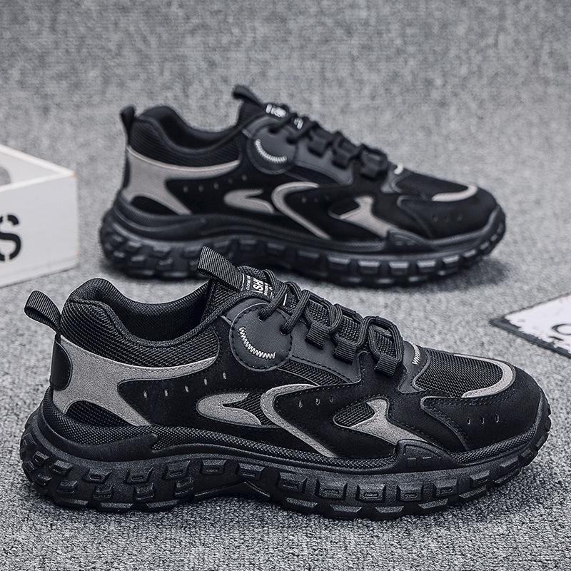 Shoes spring mesh breathable wear-resistant casual shoes non-slip running sports shoes trendy tire sole men's shoes