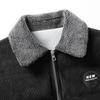 Men's Retro Corduroy Thick Velvet Lapel Jacket - Winter Casual Loose Fit