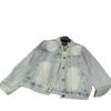 Veste en jean rétro bicolore coréenne Max Daex, Haut polyvalent style automne pour le travail