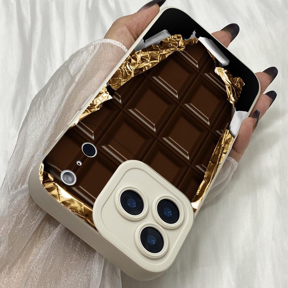 M583 black chocolate design Angel Eyes Soft Phone Case for iPhone Samsung Galaxy Xiaomi Rdemi Huawei Honor Infinix Realme OPPO Vivo All Model Case