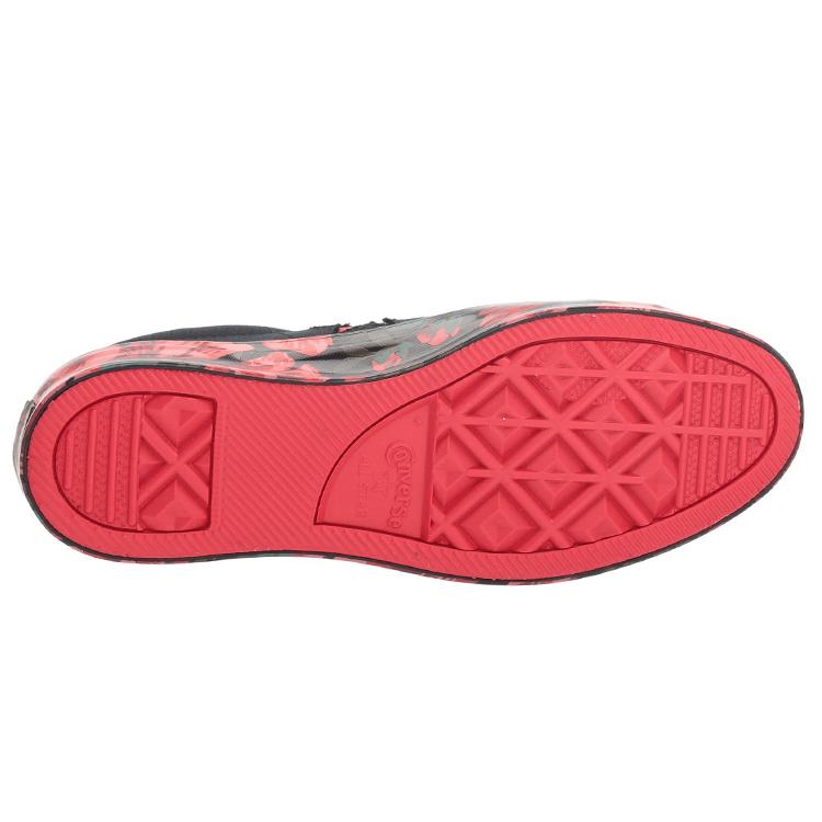Converse One Star Ox Shoes Black/Red Women's 561766C