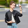 Temperament Long-sleeved Design Leather Jacket Women's Spring and Autumn New Locomotive Thin Fashion Versatile Jacket Short