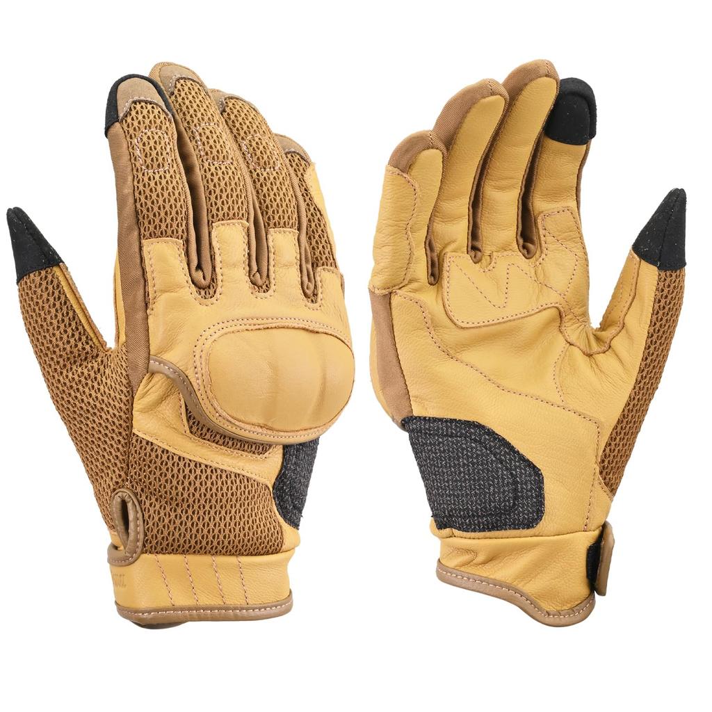 Daytona Motorcycle Genuine Palm Leather Hard Smartphone Short Airflow Mesh Medium 45967 Gloves, Spring/Summer, (Goat Leather), Protector, Compatible,