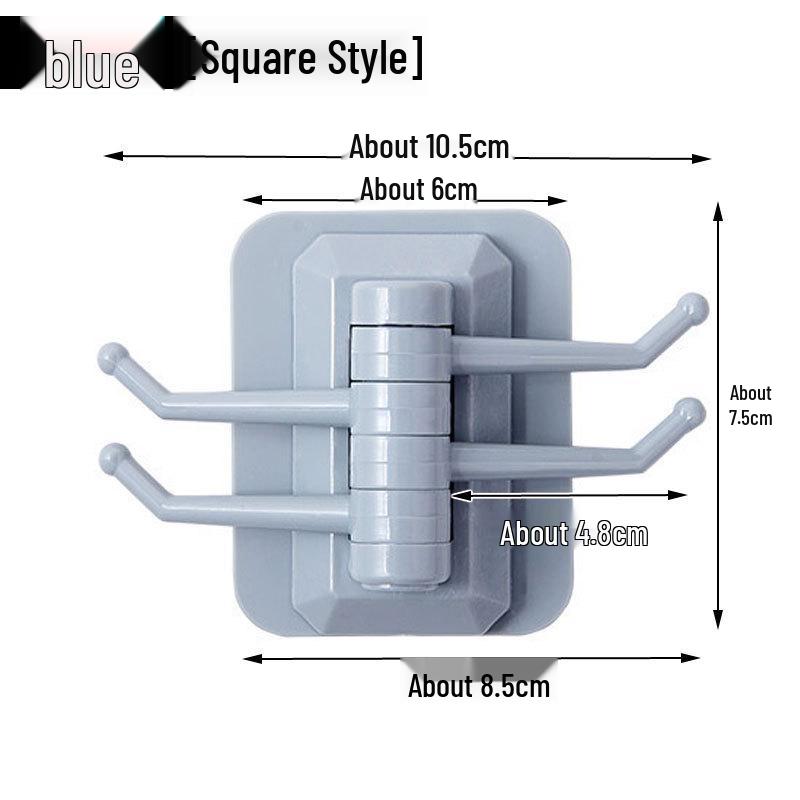 

Вращающаяся вешалка для полотенец: Полка для хранения на стене с 4 крючками, без сверления, не оставляющая следов, для ванных комнат