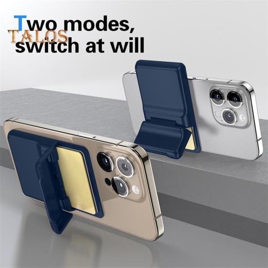 Magnetic Wallet Phone Holder 3 Cards Secure Stand Slot Card Holder for IPhone Multi-Functional Adjustable Phone Stand for MagSafe Cases