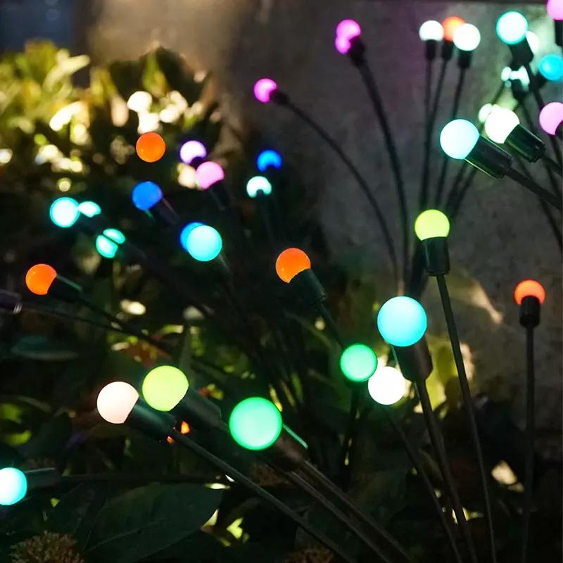 10 LED Solar Firefly Light Garden Waterproof Swaying Lamp Outdoor Landscape Lawn Patio Decor Christmas