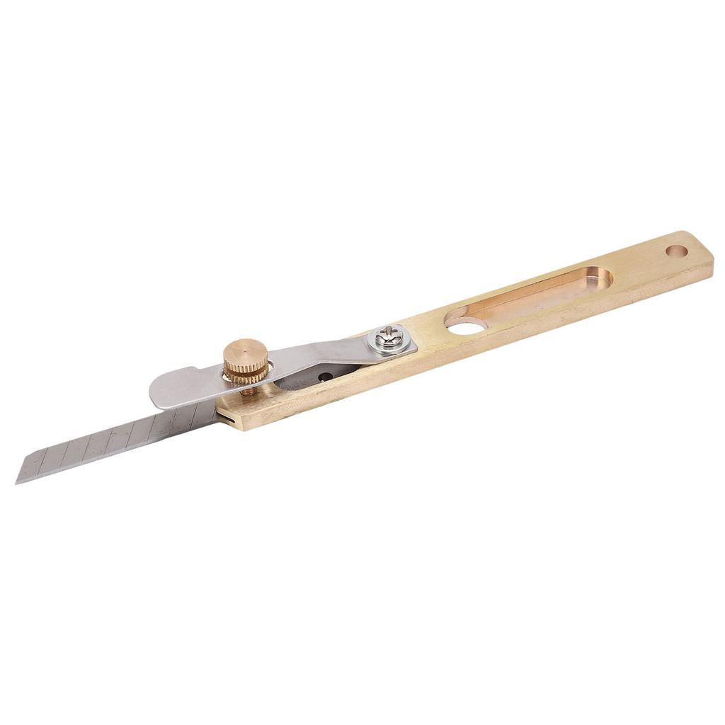 Leather Craft Cutter Durable Brass Adjustable Spacing Positioning Portable Hobby Knife for DIY