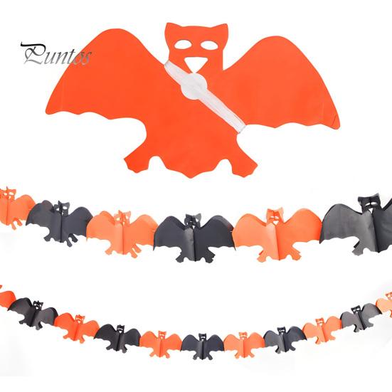 High-quality Halloween Banner 5 Pcs 10FT Banner, Spooky Spider Bat Skull Ghost Festive Celebration Pumpkin Hanging Bunting Garland for Party,