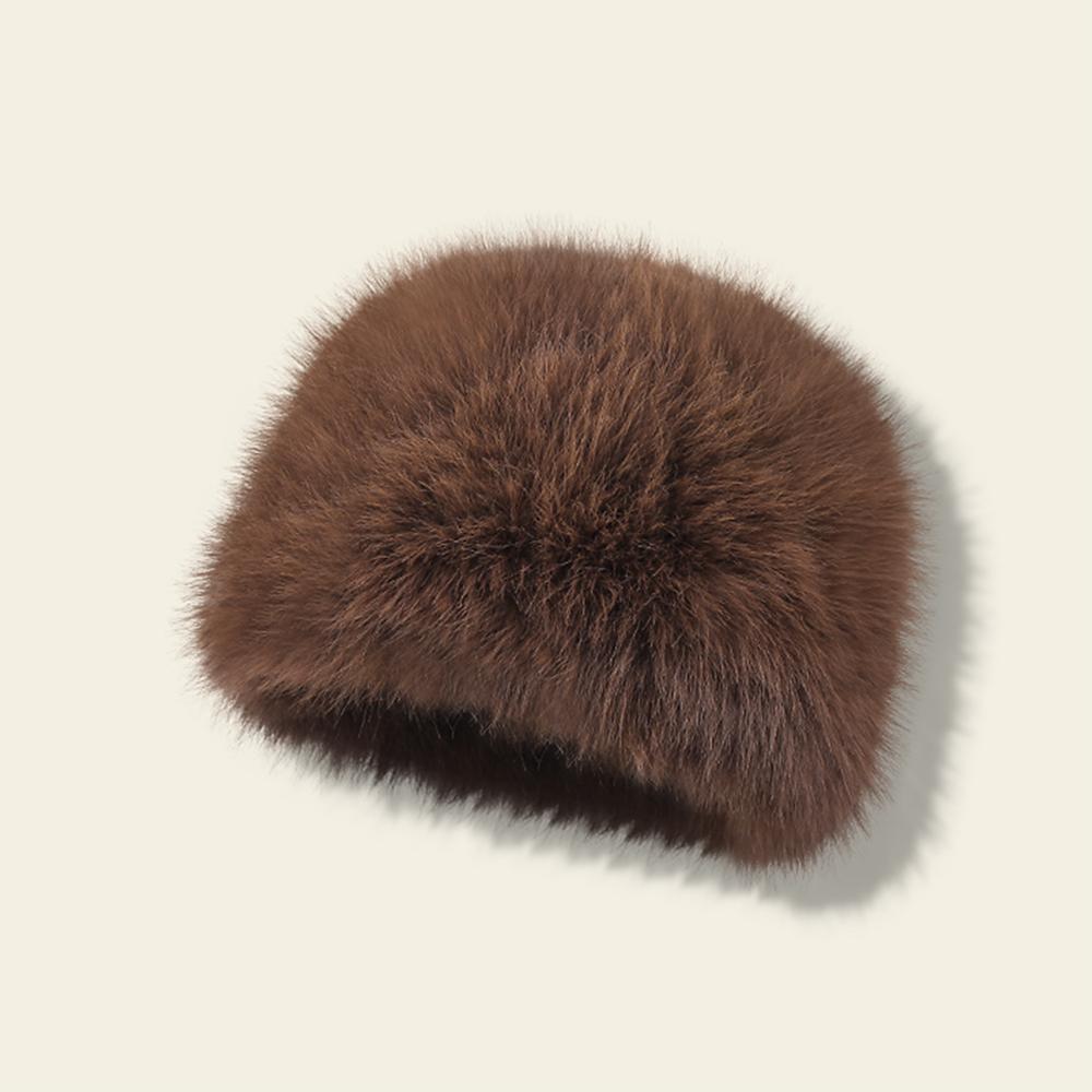 Warm and environmentally friendly fur hat for women, autumn and winter cold protection ear protection bucket hat