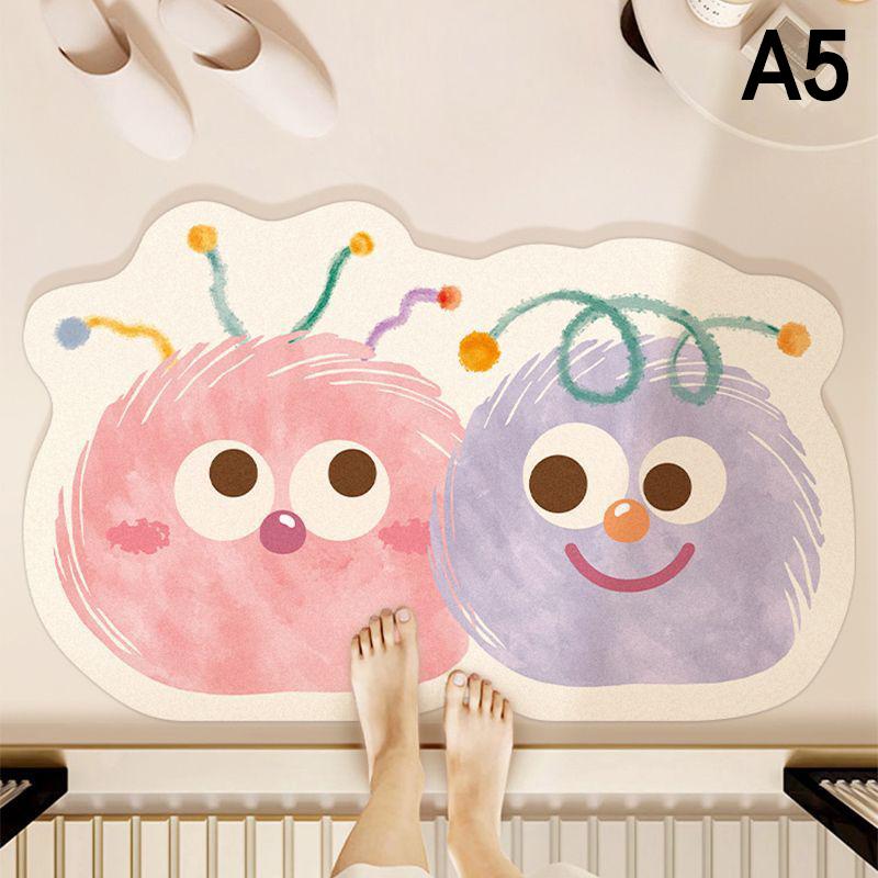 

Противоскользящий коврик для ванной, милый мультяшный коврик для ванной из диатомита с резиновой основой, быстросохнущие коврики для ног 40X60 см, коврик для душа