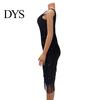 Slim-fit Party Outfit Women Evening Dress Slant Tassel Hem Sequin One Sloping Shoulder Sleeveless Bodycon Wedding Cocktail Clubwear Midi Attire
