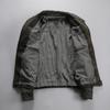 Old matte yellow cowhide Mendoza motorcycle jacket American retro four-pocket men's short leather leather jacket