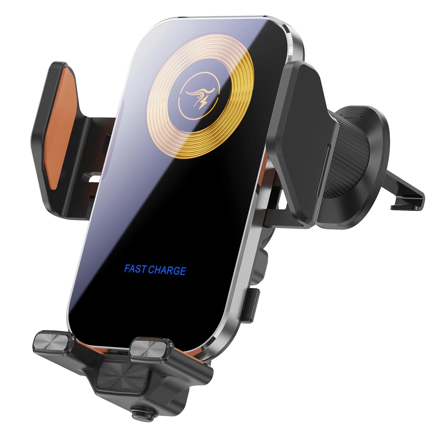 

Вращающееся на 360° автомобильное беспроводное зарядное устройство, держатель для телефона, подставка для выхода воздуха для iPhone 16, 15, 14, 13, 12, автомобильная станция быстрой зарядки