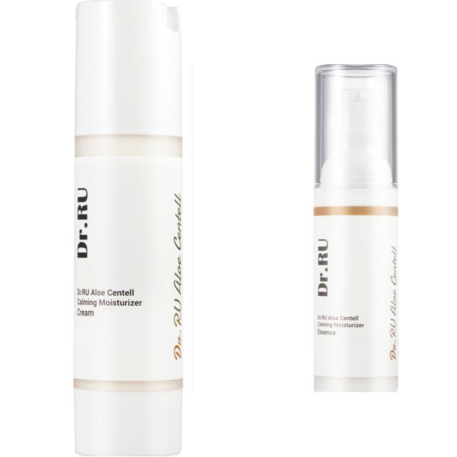 

[ZURI Cosmetic] DR.RU Aloe Centell Успокаивающий увлажняющий набор (Эссенция 30мл + Крем 50мл)