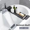 Bathtub Tray Expandable Drain Bathtub Shelf Detachable Multifunctional PP Bathtub Storage Organiser 55-78 CM Adjustable NEW