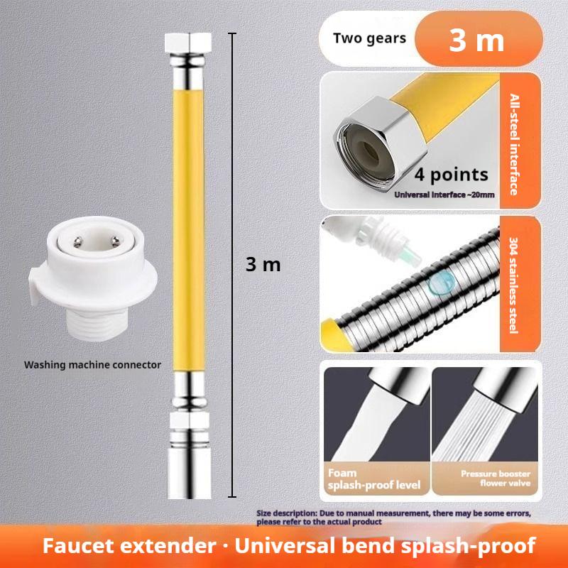 2 Tryby Przedłużka Przedłużacz Baterii Łazienkowy Regulowany Swobodnie Wyginany Odporny na Zachlapania Uniwersalny Adapter Rurki Przedłużającej 360 Stopni Kuchnia