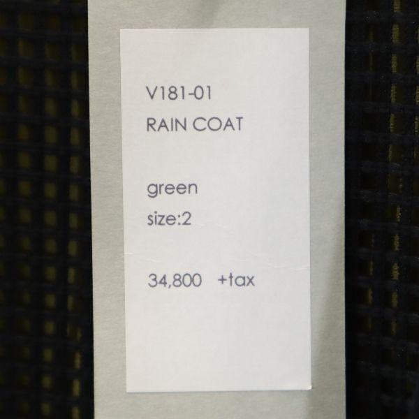 Brand new VAST222 18ss V181-01 RAIN COAT Made in Japan Raincoat Men's Used