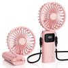 Portable Handheld Fan, USB Rechargeable Foldable Mini Personal Fan, 5200mAh, 180 Adjustable, 6 Speed Wind, 3 IN 1 Hand Cooling Desk Fan with LED