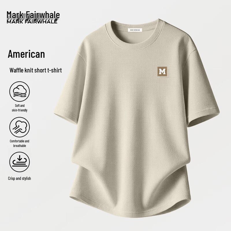 

MARK FAIRWHALE Men s Heavy Waffle Knit Short Sleeve T-Shirt XL