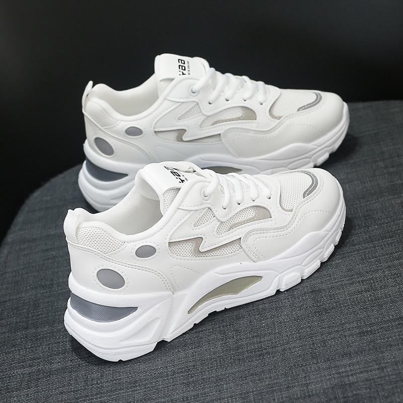 Daddy women's shoes tide 2025 autumn new versatile Internet celebrity Xiaobai mesh breathable casual sports shoes 811-1