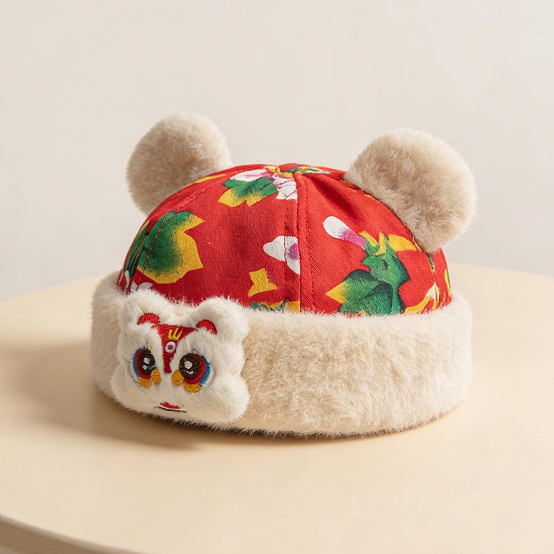 Children's Ethnic Winter Floral Hat - Warm & Thick for Boys and Girls
