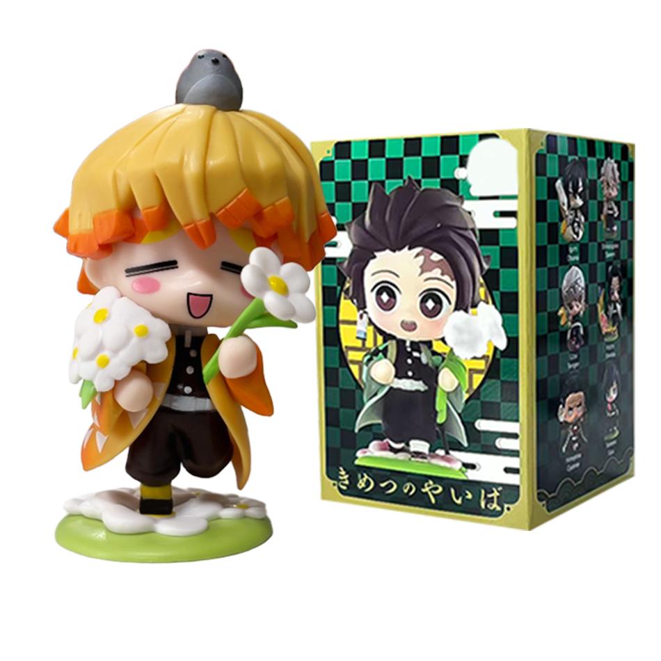 Demon Slayer Tanjiro Kamado Nezuko anime çizgi film figürü kör kutu yaratıcı kişiselleştirilmiş heykel model süs eşyası sürpriz hediye kutusu