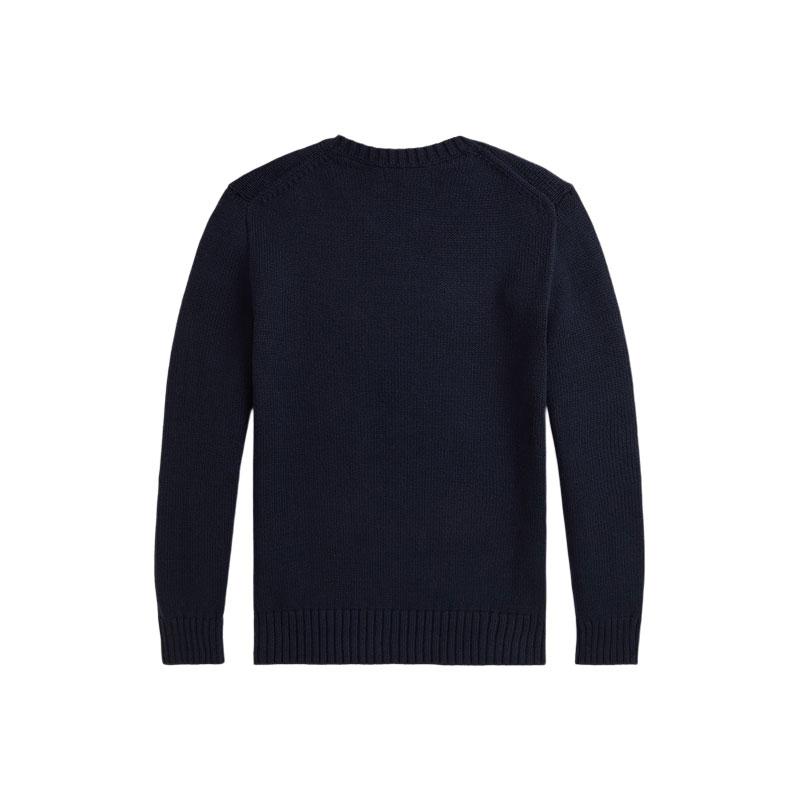 Polo Ralph Lauren Genser Ss24 Bjørn Rund hals Logo Broderi Langermet Strikk Barnegenser Mørkeblå CWPOSWEY6820545-410