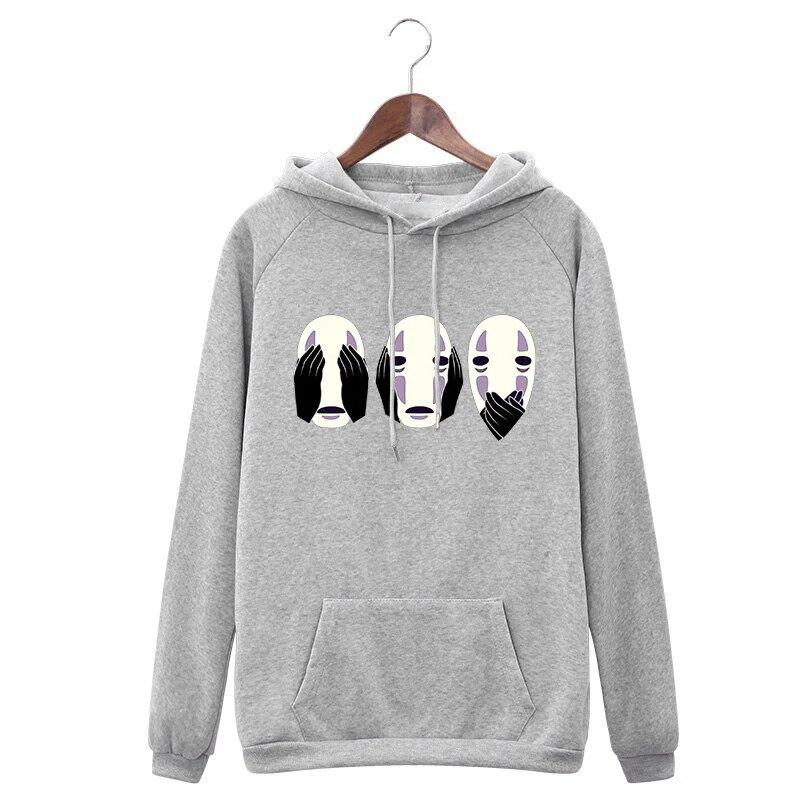 Anime Spirited Away No Face Hoodies Bedruckt Unisex Damen Mode Streetwear Y2k Hoodie Kapuzenpullover Pullover Unisex Kleidung