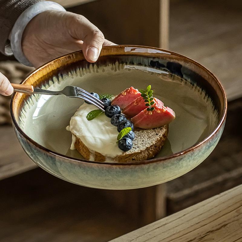 High-Value Xingchuan Series Set Retro Creative Tableware Household Dish Bowl Vegetable Plate Salad Bowl Round Plate Large Plate