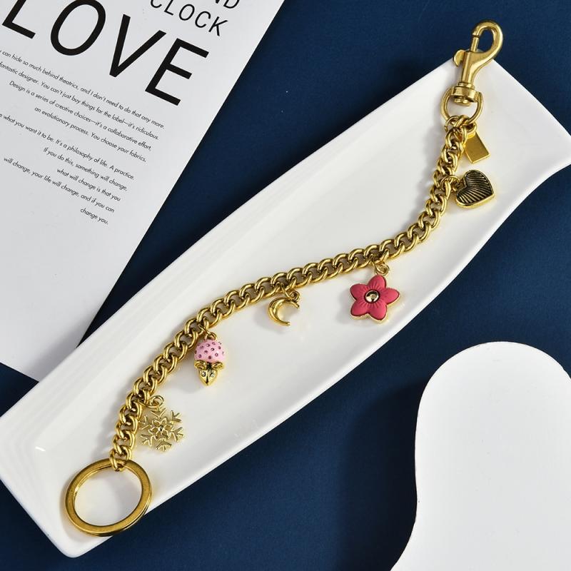 1Pc Shining Cartoon Keychain Bag Chain Colorful  Car Key Chain Metal Key Ring Exquisite Gifts Souvenirs Car Pendant