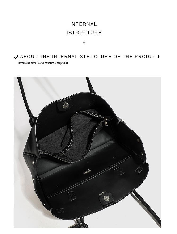 Punk-Schloss Motorrad-Stil Große Kapazität Tragetasche & Schulterhandtasche 2025