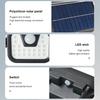 Super Bright Outdoor Solar Lights Motion Sensor Solar Lamp 3 Adjustable Lamp Heads Waterproof Solar Power Wall Garden Lantern