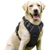 Dog Harness with Handle Breathable Adjustable Padded Dog Harness Reflective No Pull Dog Harness with Front Clip for Walking Training Hunting