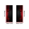 2 Pcs Sporty Pattern Car A-Pillar Stickers Self-adhesive Carbon Fiber Car Interior Stickers Scratch-resistant Black Red