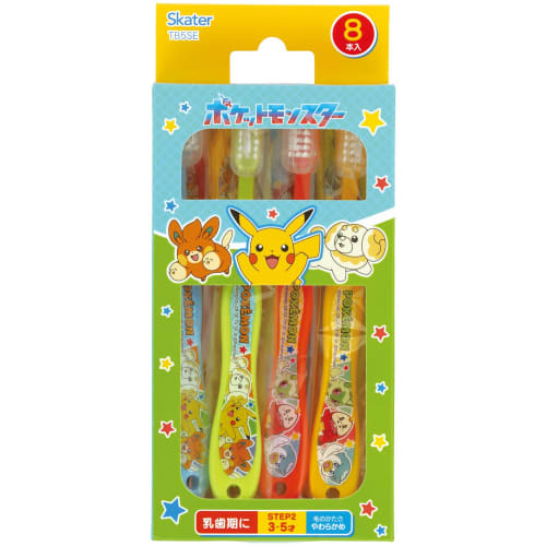 Skater Children's Toothbrush, Soft Toothbrush for Preschoolers (Ages 3-5), 8 Brushes, 14cm, Pok?mon Design, 2025 TB5SE