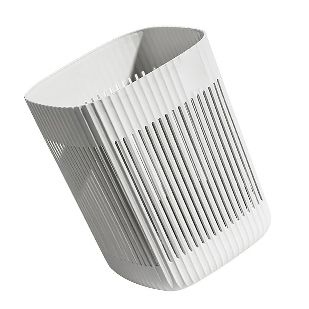 Plastic Wastebasket Trash Can Hollow Design Open Top Waste Container Large Capacity Garbage Bin for Bedroom Bathroom