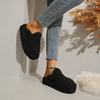 Furry Home Foreign Embroidery Versatile Furry Slippers Women's Korean Edition Platform Slippers Tide Shoes