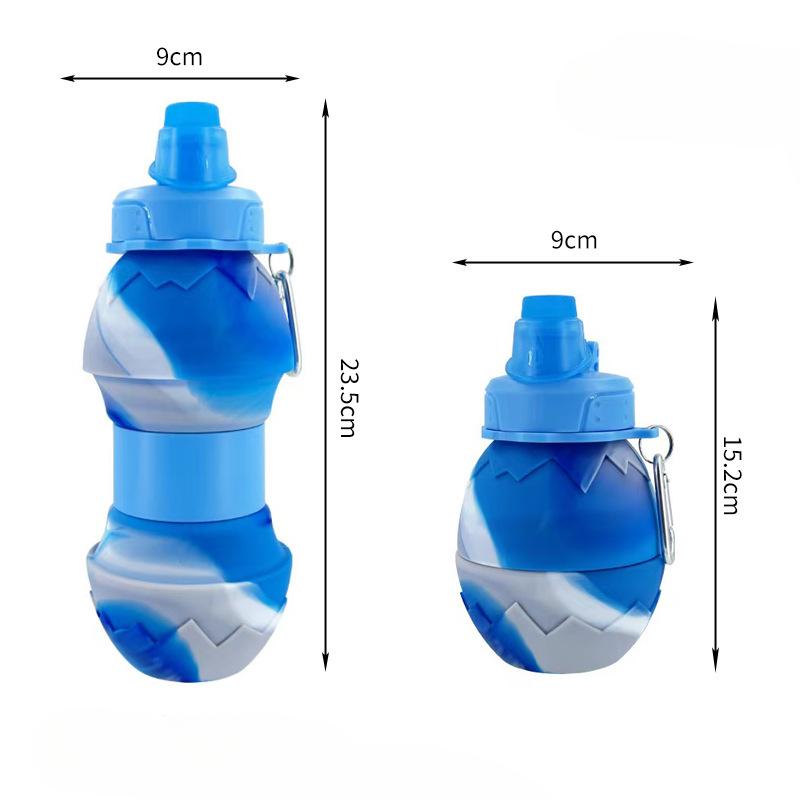 

Складная силиконовая гелевая бутылка для спорта на открытом воздухе, трансграничный новый продукт, креативная яичная скорлупа, телескопическая и портативная силиконовая чашка для воды 700ml1PCS