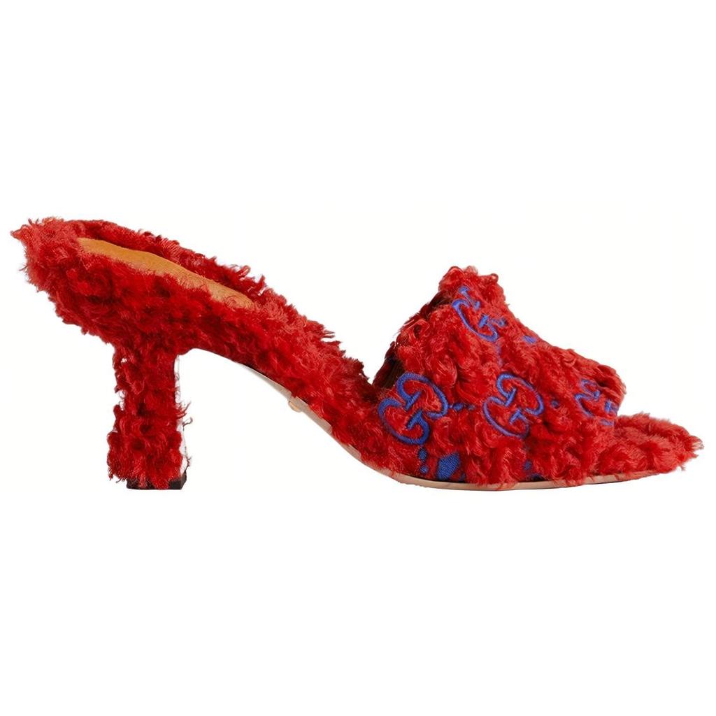 Adidas Originals Trefoil Series Comfortable High Heel Slide Sandals Women Footwear Red 722440 FAAV8 6003